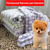 Soft Flannel Pet Blanket, Rose Red, Large (100x80cm) - Dog & Cat