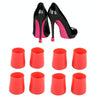 4 Pairs Noise Cancelling Heel Covers Anti-Slip High Heels Protective Caps, Size:S(Red)