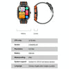 LEMFO HK56 2.06 inch BT5.3 IP68 Sport Smart Watch, Support Bluetooth Call / Message Notification / Heart Rate / Blood Pressure Health Monitor(Red)