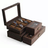 Wood Grain Leather Watch Display Box Watch Storage Case Jewelry Box, Style: 3 Digit Long