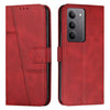 For Realme C75 / V60 Pro Stitching Calf Texture Buckle Leather Phone Case(Red)