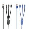 hoco U104 Ultra 3 in 1 6A Fast Charging Data Cable USB to 8 Pin + Micro USB + USB-C / Type-C Cable, Cable Length: 1.2m(Black)