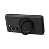 For Samsung Galaxy S23 5G Denior A14 Skin Feel Rotating Holder MagSafe Phone Case(Black)