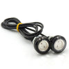 10pcs 23mm 1.5W DC12V Motorcycle Eagle Eye Light Double Lens Strobe Light(Red Light)