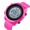 Skmei 1540 Fashion Outdoor Sports Large Dial Student Watch Multi Function Waterproof Mens Electronic Watch(Rose Red)