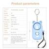 130dB Personal Alarm Keychain with LED Light - Orange