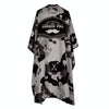 Scissor Beard Print Barber Post Barber Haircut Cape Wrap(Black)