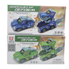 HG-882 Electric Dinosaur Deformation Car Toy Universal Light Music Toy (Green)