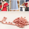 20 Yards Pompom Lace Ribbon Fur Ball Trim For Craft DIY Curtain Home Decorative Clothes Sewing Accessories(Snow Teeth)