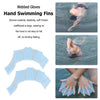 Finger Flexible Silicone Swimming Gloves (Large Size)(Blue)