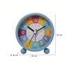 Children Educational Alarm Clock Desktop Mute Small Clock With Night Light, Style: Pink B