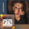 10pcs Halloween Scar Waterproof Tattoo Sticker Simulated Face Horror Stickers, Pattern: RM-045