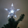 Christmas Tree Top Light LED Glowing Star Lights, Size: Small Battery Model(White)