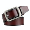 Dandali L8035 Men Casual Antique Pin Buckle Leather Belt Waistband, Size: 110-125cm (Coffee)