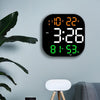 13-Inch LED Acrylic Electronic Clock Large-Screen Square Wall Clock With Timing Temperature Humidity(6632 White Orange)
