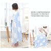 Summer Thin Coral Flannel Office Nap Blanket, Size:180x200cm(Green Clouds)