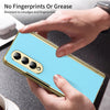 For Samsung Galaxy Z Fold4 Integrated AG Frosted Vacuum Plating Phone Case(Ice Blue)