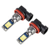 H11 / H8 2 PCS DC12-24V / 8.6W Car Double Colors Fog Lights with 24LEDs SMD-3030 & Constant Current, Bag Packaging(White Light + Gold Light)