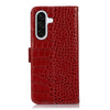 For Samsung Galaxy A36 Crocodile Top Layer Cowhide Leather Phone Case(Red)