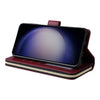 For Samsung Galaxy S25 5G 9-Card Slots Zipper Wallet Bag Leather Phone Case(Wine Red)