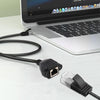 RJ45 Female to Male CAT6E Network Panel Mount Screw Lock Extension Cable, Length: 0.3m
