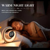 20W Dual Alarm Clock Touch Control Wake Up RGB Light with Nature Music for Sleep (Gold)