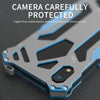 For iPhone X R-JUST Shockproof Armor Metal Protective Case(Blue)