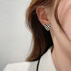 Shell Double Layer Earrings with Diamond Earrings, Color: EH1136