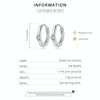 S925 Sterling Silver Silver Fashion Zircon Ear Buckle Women Earrings(White Silver)