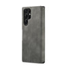 For Samsung Galaxy S22 Ultra DG.MING Retro Oil Side Horizontal Flip Leather Case with Holder & Card Slots & Wallet(Grey)