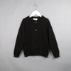 Spring and Autumn Children Clothing Girl Cotton Knit Cardigan Sweater, Kid Size:120cm(Black)