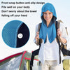 65x30cm U Shape Cold Feeling Hooded Towel Beach Camping Fitness Sun Protection Quick Drying Sports Cooling Headband(Gray)