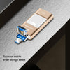 128GB USB 3.0 + 8 Pin + Mirco USB Android iPhone Computer Dual-use Metal Flash Drive (Gold)
