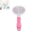 Self-Cleaning Pet Grooming Comb for Cats & Dogs - Pink