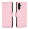 For Samsung Galaxy A56 5G Diamond Lattice Wallet Flip Leather Phone Case(Pink)