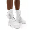 Autumn and Winter Retro Thick-soled Muffin Heel Martin Boots, Size: 36(White)
