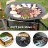 Outdoor Camping BBQ Cast Iron Grill Pan,Style: Baking Pan+Net+Hemp Rope+Storage Bag