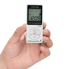 HRD-602 Digital Display FM AM Mini Sports Radio with Step Counting Function (White)
