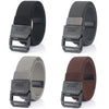 Men Lightweight Metal Free Casual Elastic Belt, Length: 120cm(Plain Weave Coffee)
