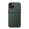 For iPhone 13 Litchi Leather Magnetic Full Coverage Shockproof Phone Case(Green)