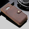 For Galaxy S8 Plus Zipper Shockproof Protective Case with Card Slots & Bracket & Photo Holder & Wallet Function(Coffee)