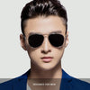 Men Oversized Aviation Metal Frame Spring Temple Polarized Sunglasses Male  Pilot Male Driving Sun Glasses(Black Frame)