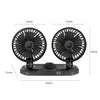 F558 With USB Mobile Phone Charging Car Fan 12/24V Car Truck Double Shaking Head Fan(Double Head 24V)
