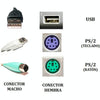 USB to PS/2 Adapter Cable for keyboard and Mouse , good quality(White)