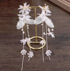 Hairpin Earring Set Hairband Set Children  Performance Headdress(White)