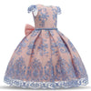Girls European Style Bow-knot Mesh Tutu Dress Show Dress, Size:140cm(Pink)