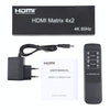 HDMI 4x2 Matrix Switcher / Splitter with Remote Controller, Support ARC / MHL / 4Kx2K / 3D, 4 Ports HDMI Input, 2 Ports HDMI Output