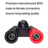 5x BNC Male to Dual Banana Plug Adapter - Black