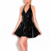 PVC Imitation Leather Dress Patent Leather Skirt Night Show Costume, Size:XL(Black)