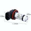 2 PCS H8/H11 10W 500LM 6000K 20SMD-2835 LEDs Car Fog Lights, DC 12V(White Light)